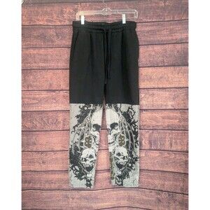 Rebel Vengeance Men's Day‎ of the Dead Goth Skull Lounge Sweatpants size M
